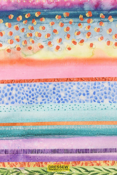 Soulstice Socialite Stripes By Create Joy Project For Moda Rainbow