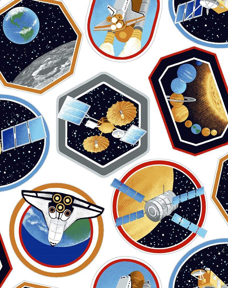 Space Race By Benartex White / Multi