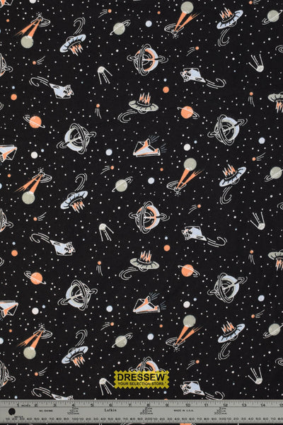 Spacecraft Flannelette Black / Multi