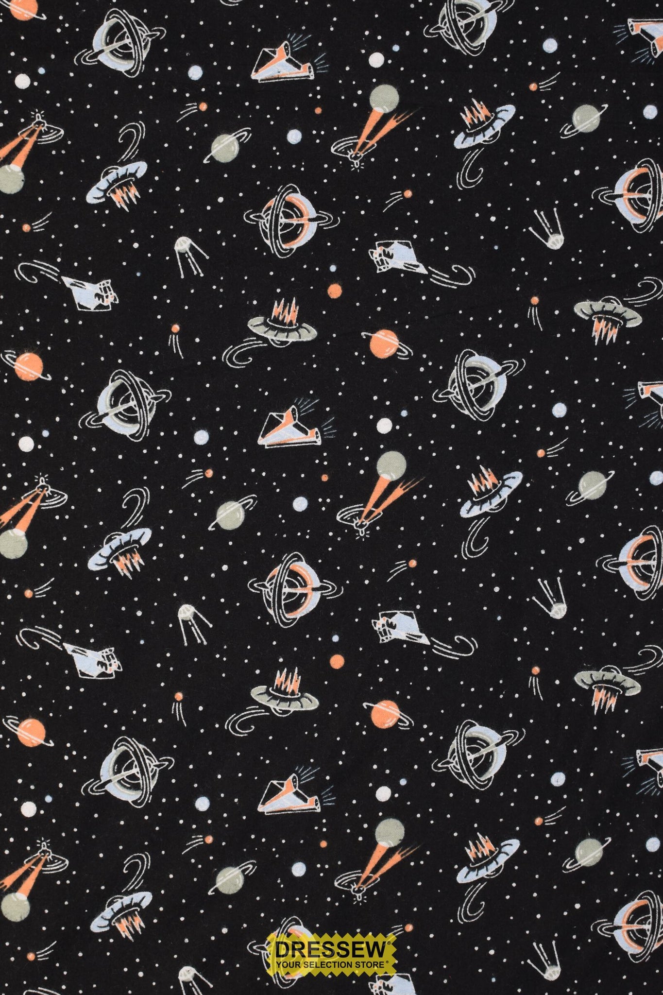 Spacecraft Flannelette Black / Multi