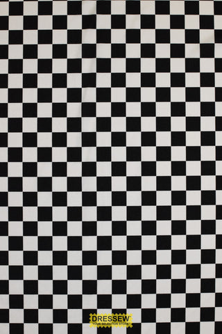 Spandex 3/4" Check Black / White