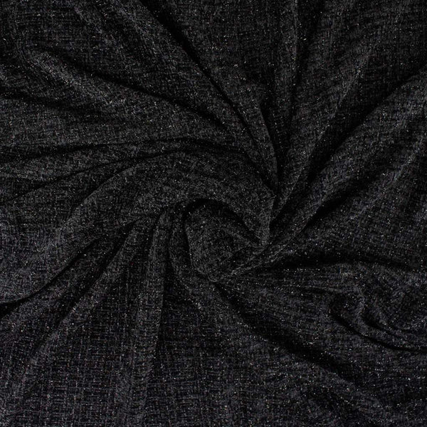 Sparkle Chenille Tweed Black