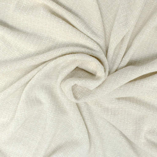 Sparkle Chenille Tweed Off White