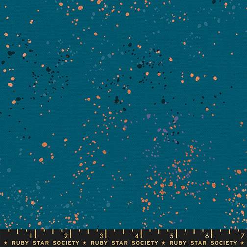 Speckled Canvas By Rashida Coleman-Hale of Ruby Star Society For Moda Teal / Metallic Copper