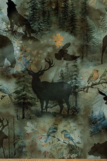 Stag & Stone Animal Silhouette By Hoffman Verde