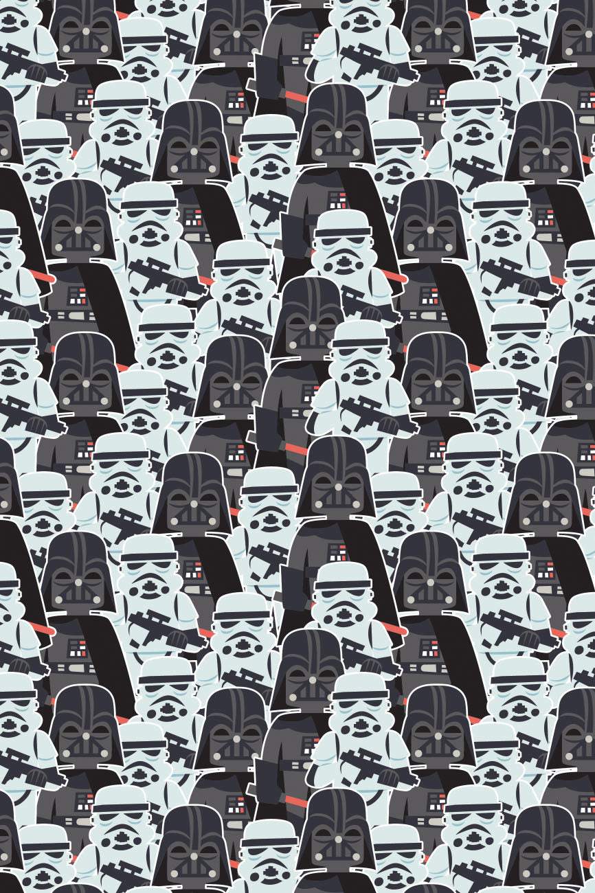 Star Wars Vader Spotlight Mid-Century Packed Trooper and Vader Multi