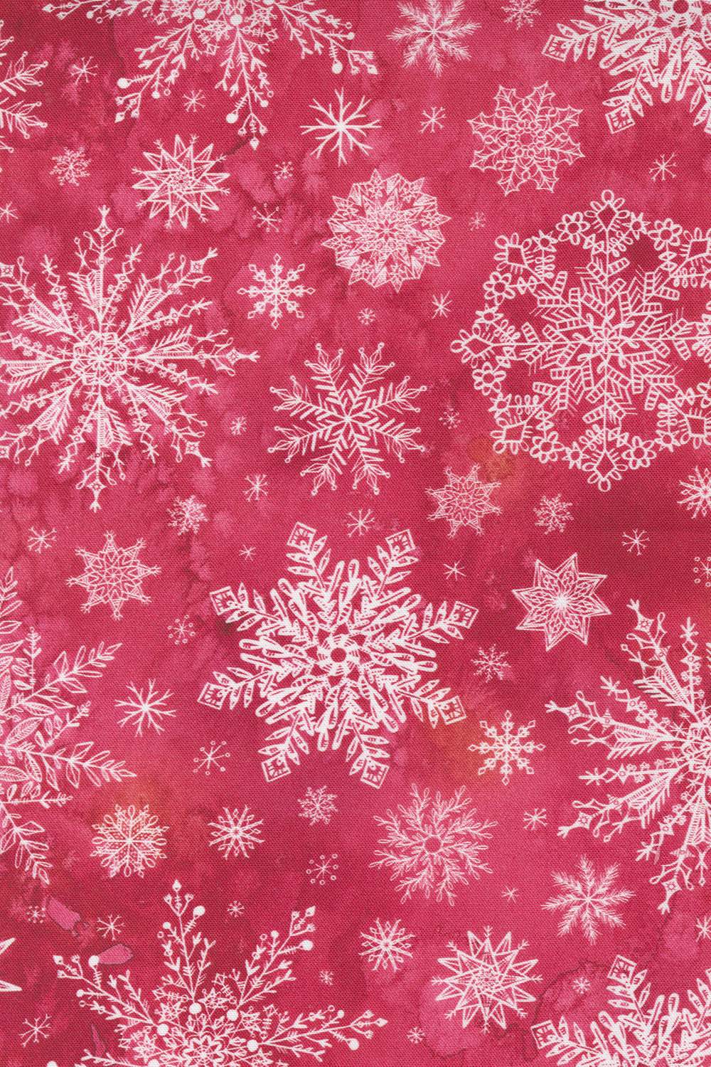 Starflower Christmas Snowflakes By Create Joy Project For Moda Red