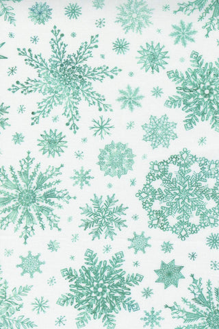 Starflower Christmas Snowflakes By Create Joy Project For Moda White