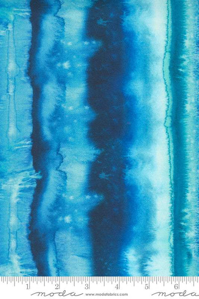 Starflower Christmas Watercolour Stripe By Create Joy Project For Moda Aqua