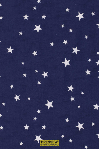 Stars Flannelette Navy / White