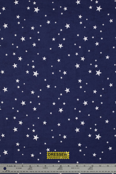 Stars Flannelette Navy / White