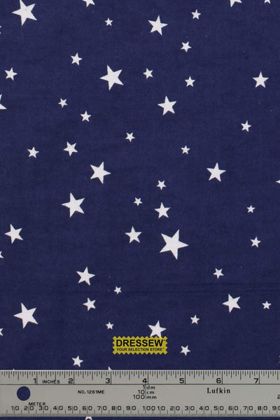 Stars Flannelette Navy / White