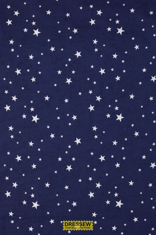 Stars Flannelette Navy / White