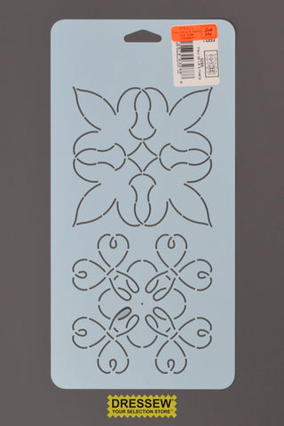 Stencil Fleur de Lis & Hearts