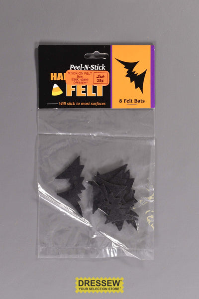 Stick-On Felt Bats Black