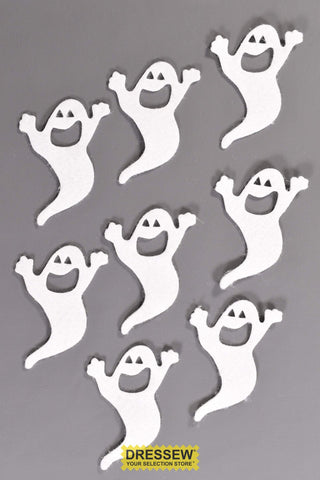 Stick-On Felt Ghosts White