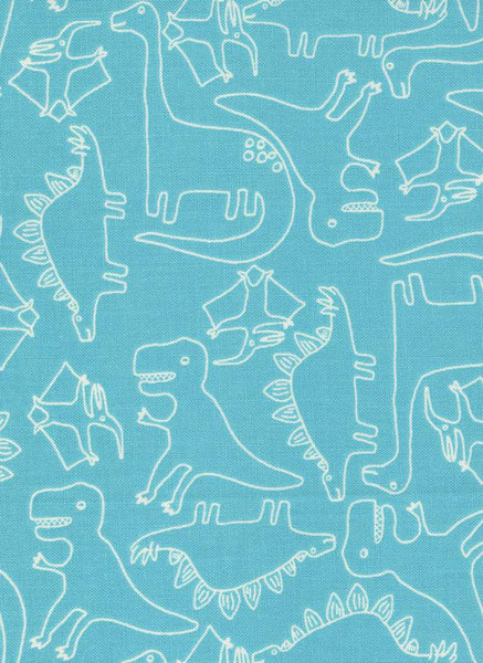 Stomp Stomp Roar Dino Sketch By Stacy Iest Hsu For Moda Aqua