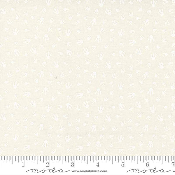 Stomp Stomp Roar Footprint By Stacy Iest Hsu For Moda Bone / White
