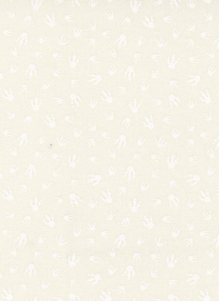 Stomp Stomp Roar Footprint By Stacy Iest Hsu For Moda Bone / White