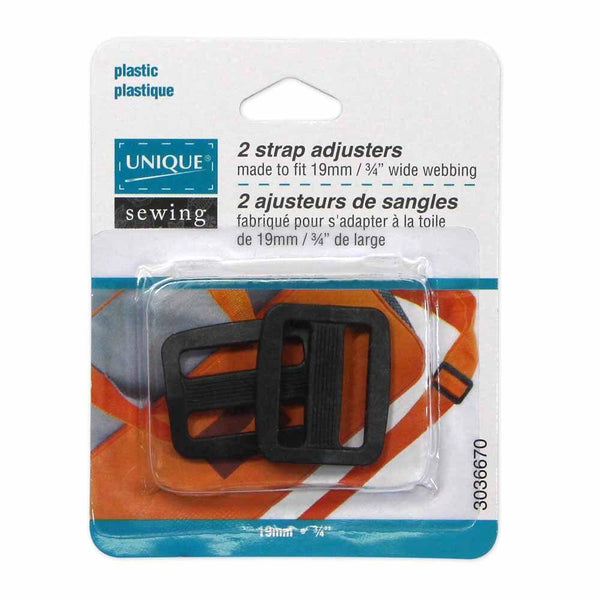 Strap Adjusters 19mm (3/4") Black