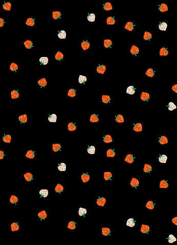 Strawberry Mini Berry By Kimberly Kight Of Ruby Star Society For Moda Black