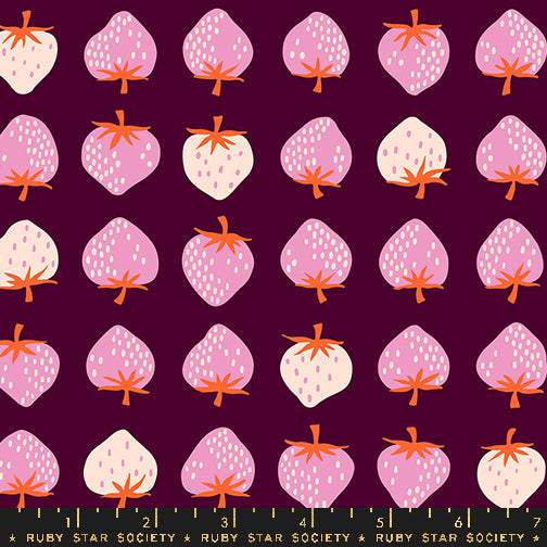 Strawberry Rows By Kimberly Kight Of Ruby Star Society For Moda Deep Plum