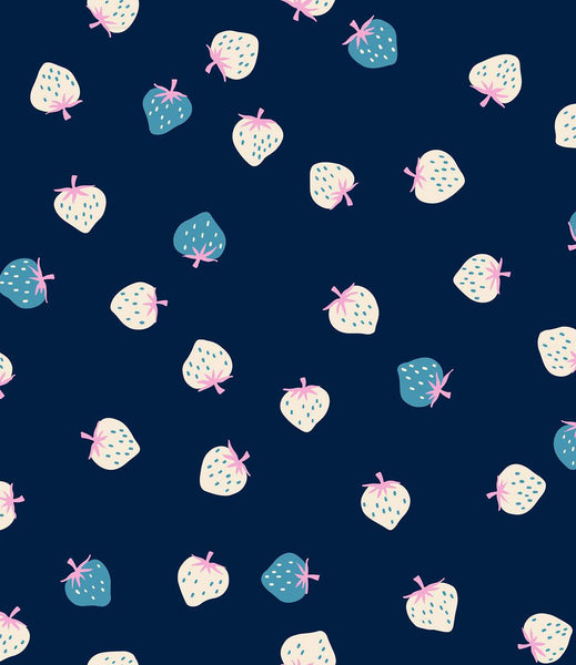 Strawberry Toss By Kimberly Kight Of Ruby Star Society For Moda Navy