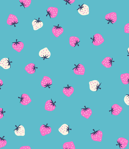 Strawberry Toss By Kimberly Kight Of Ruby Star Society For Moda Turquoise