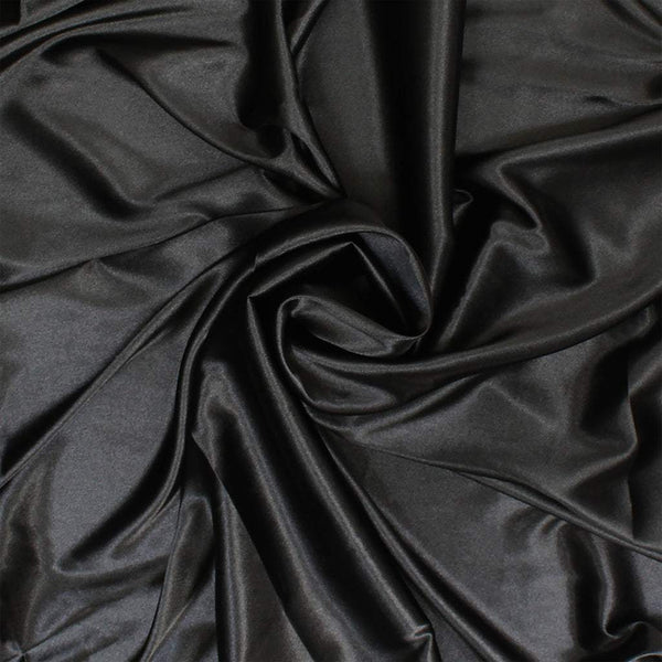 Stretch Charmeuse Black