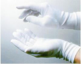 Stretch Gloves with Snap White