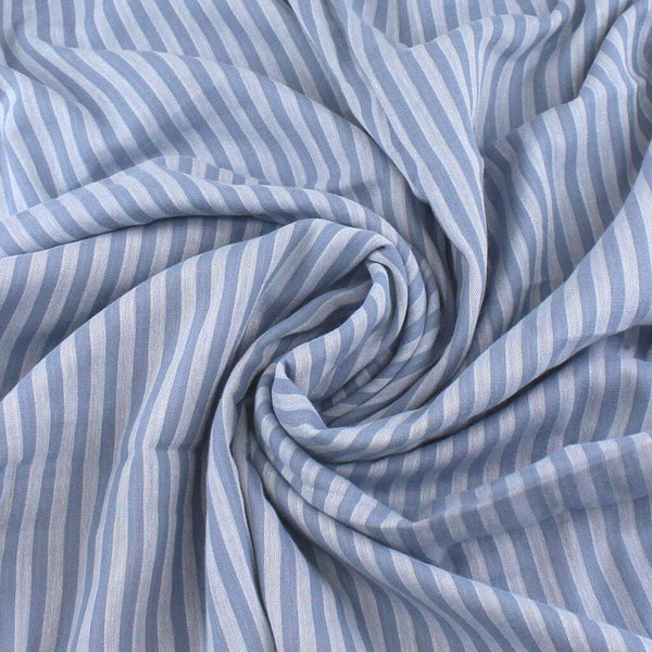 Stripe 2-Ply Gauze Blue / White