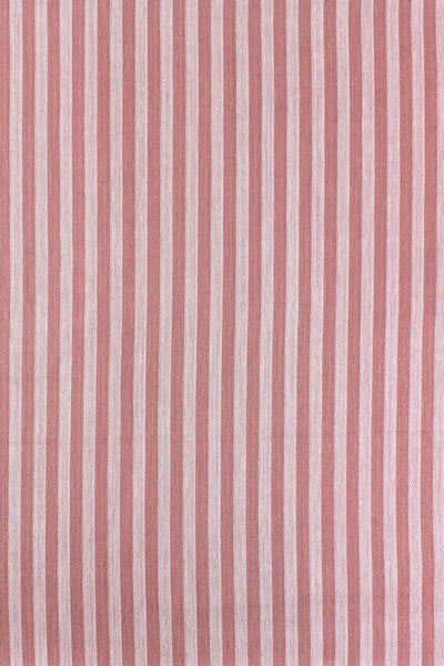 Stripe 2-Ply Gauze Rose / White