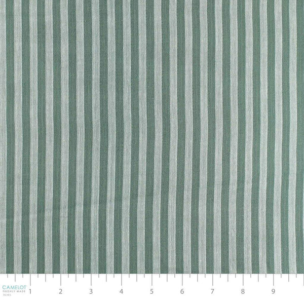 Stripe 2-Ply Gauze Sage / White