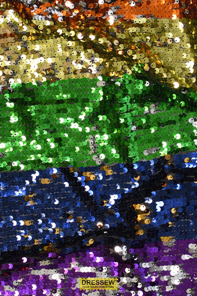 Stripe 2-Way Sequins Rainbow