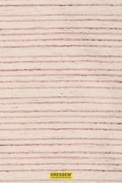 Stripe Drapery White / Rose