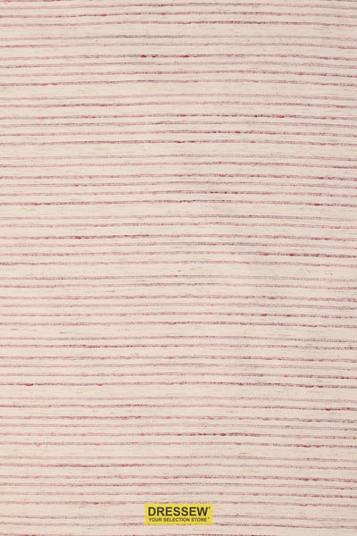 Stripe Drapery White / Rose