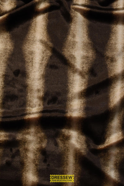 Stripe Faux Fur Chestnut / Beige