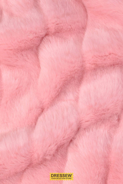 Stripe Faux Fur Pink