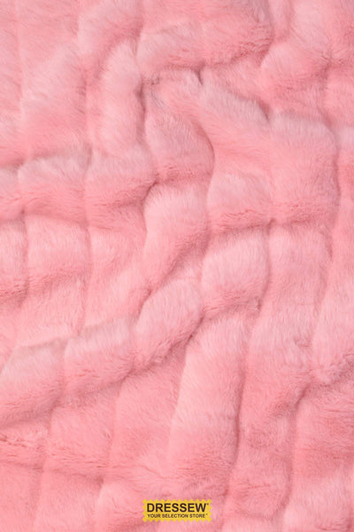 Stripe Faux Fur Pink