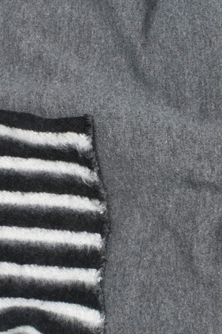 Stripe Fleece / Jersey Knit Grey / Black