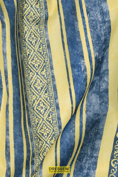 Stripe Home Decor Blue / Yellow