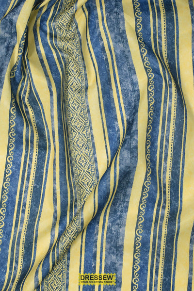 Stripe Home Decor Blue / Yellow
