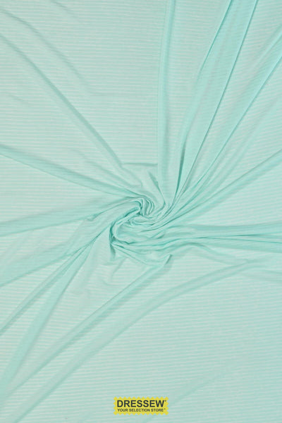 Stripe Lycra Aqua Mist