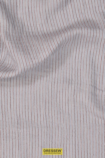 Stripe Organic Double Gauze Chambray / Wine