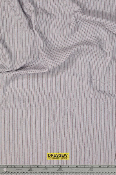 Stripe Organic Double Gauze Chambray / Wine