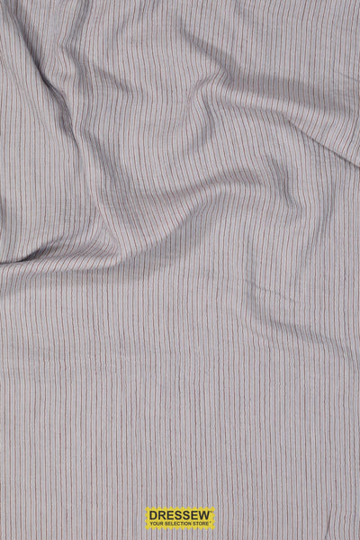 Stripe Organic Double Gauze Chambray / Wine