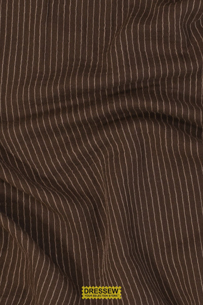 Stripe Organic Double Gauze Espresso / Rose