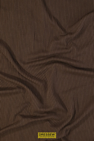 Stripe Organic Double Gauze Espresso / Rose