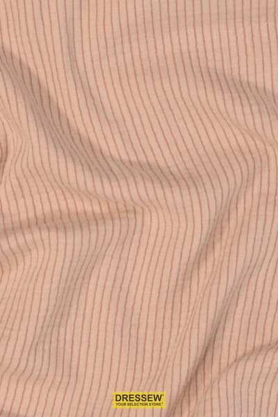 Stripe Organic Double Gauze Pale Pink / Rose