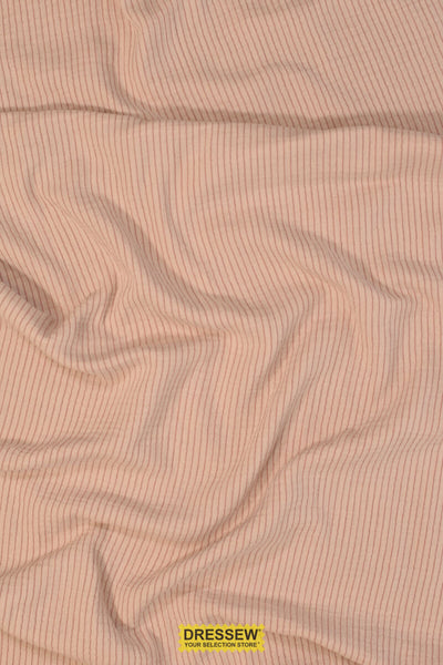 Stripe Organic Double Gauze Pale Pink / Rose